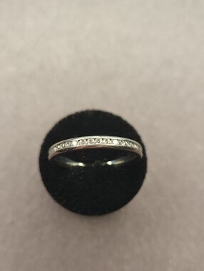 Titanium Cubic Zirconia Eternity Band